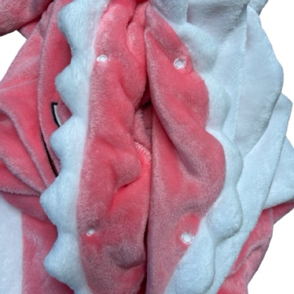 Pink Shark Hoodie Blanket Onesie Bodysuit Halloween Costume Size Women’s Size S - Picture 6 of 12